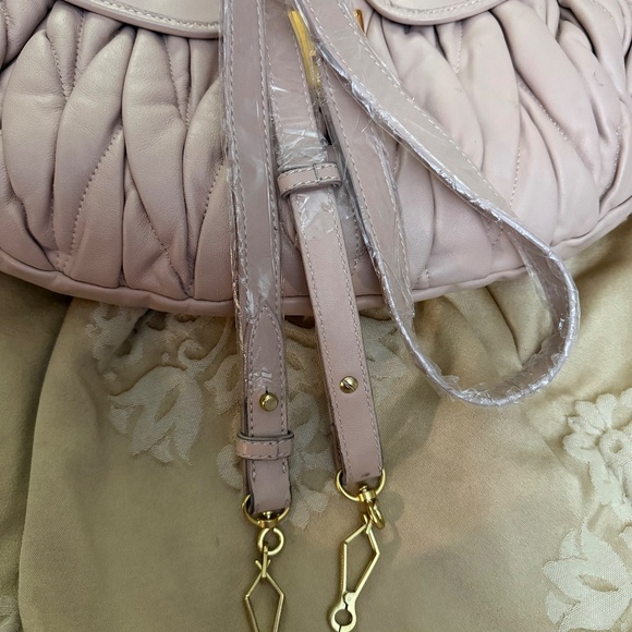 MIU MIU Pink Coffer Hobo Nappa Matelasse Top Handle Tote Mughetto - Picture 4 of 10